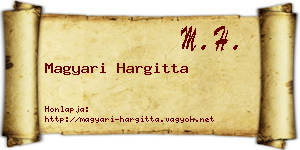 Magyari Hargitta névjegykártya